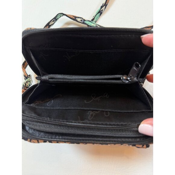 Vera Bradley Crossbody Wallet Sierra Stream Pattern Quilted Fabric, Retired - Picture 3 of 6